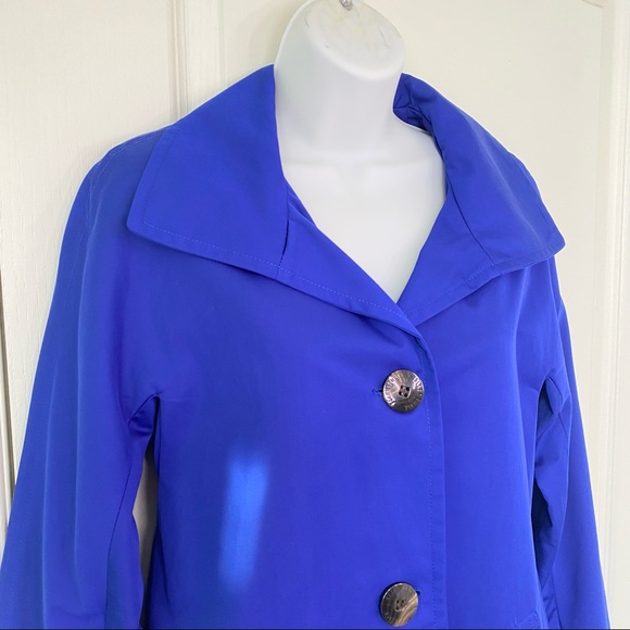 Ellen Tracy royal blue rain coat jacket XS - Picture 3 of 9